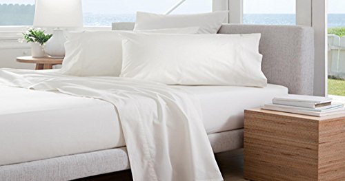 Atlas 96-Sheets (8 Dozen) Full Size Bed Sheets, 81x104, White, Professional Grade, Cotton Blended. These Sheets are Preferred by Hospitality Industry, Percale 180 Thread Count