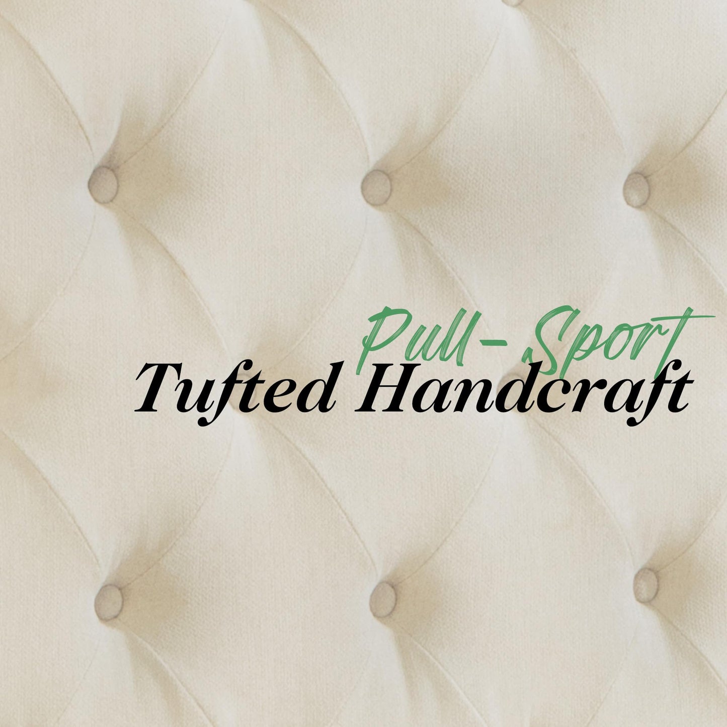 LUXOAK Solid Pine Wood King Bed Frame with 69" High Upholstered Headboard, Transitional Style Platform Bed, No Box Spring Needed & Easy Assembly, Button-Tufted Chenille Fabric, Antique Taupe