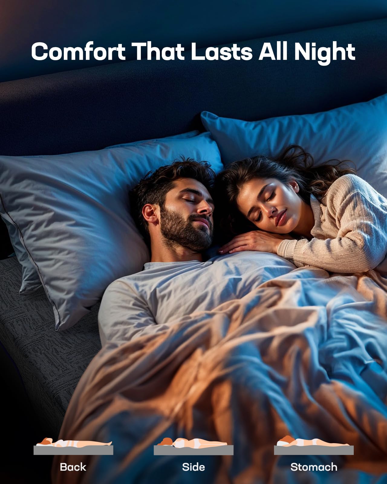 Marsail NS1 Massage Adjustable Base with Mattress Set, Queen Adjustable Bed Frame + 12-inch Cooling Gel Memory Foam Mattress, Dual Motor Bed Frame with Wireless Remote, CertiPUR-US Certified