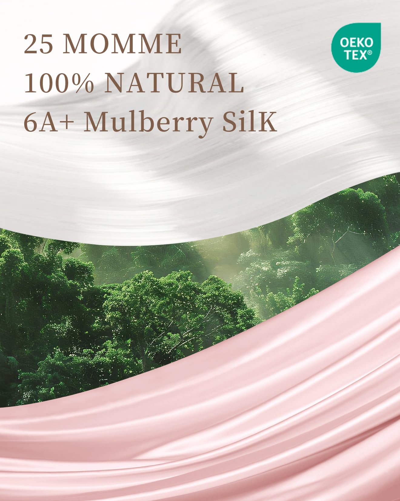 THXSILK 4pcs Silk Bed Sheets Set, 100% Long Stranded 25 Momme Mulberry Silk Bedding Set, Sheets and Pillowcase Set, Extremely Soft and Luxurious (Charming Pink, King)