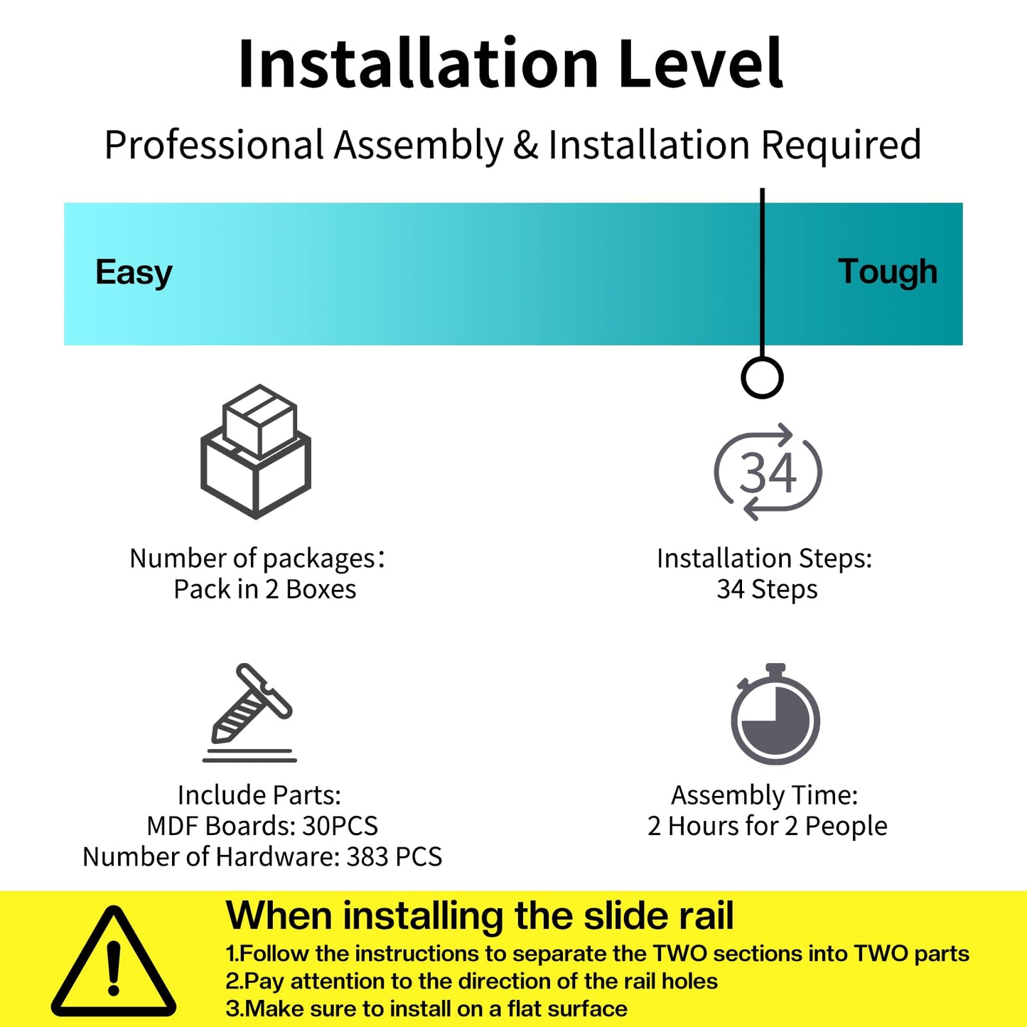 LUXOAK Murphy Bed with Charging Station, Queen Size Cabinet Bed with Large Storage Drawer for Home Office or Small Room, Hideaway Full Foldable Platform Bed, White