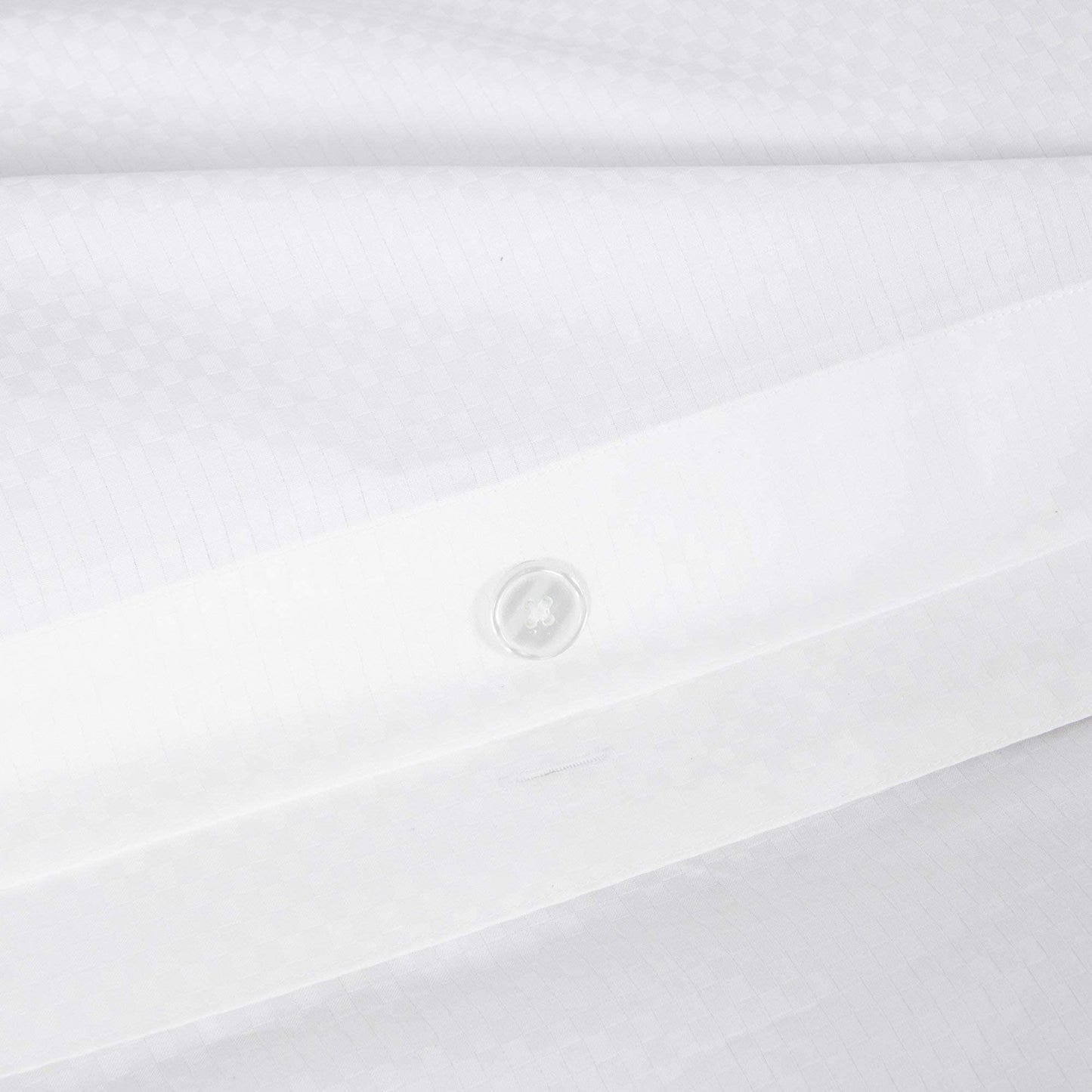 H by Frette Checkered Sateen H Bed Bundle (California King) - Luxury All-White Bedding Bundle/Includes Pillowcases, Top Sheet, Fitted Sheet, Duvet Cover, Shams, Euro Shams, and Bedcover