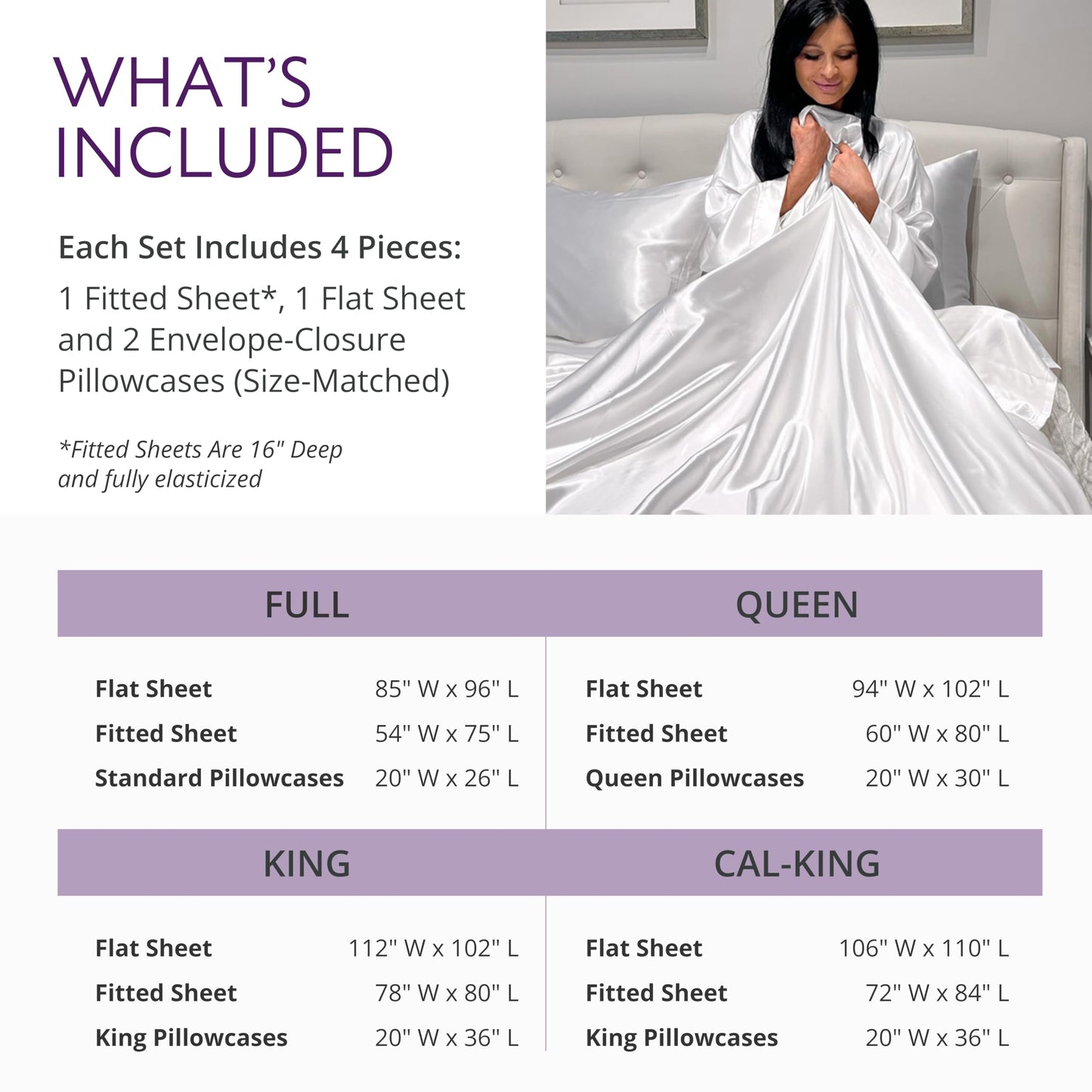 Mulberry Park Silks - 22 Momme 100% Mulberry Silk Sheets - Queen Size Bed Set - 16" Pocket - Luxurious Bed Sheets & Pillowcases, Skin-Friendly & Breathable - Charmeuse Silk for Hair Care - White